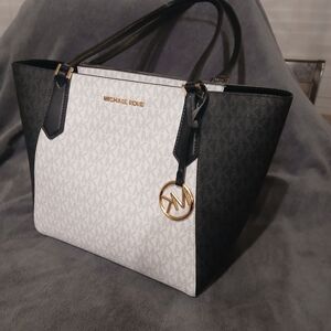 Michael Kors Black and White Tote Bag